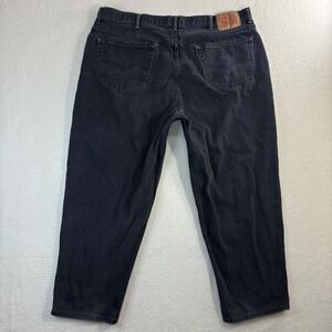 Levis 560 Comfort Fit Jeans Mens 44x29 Black Paint Tapered Relaxed Casual Big